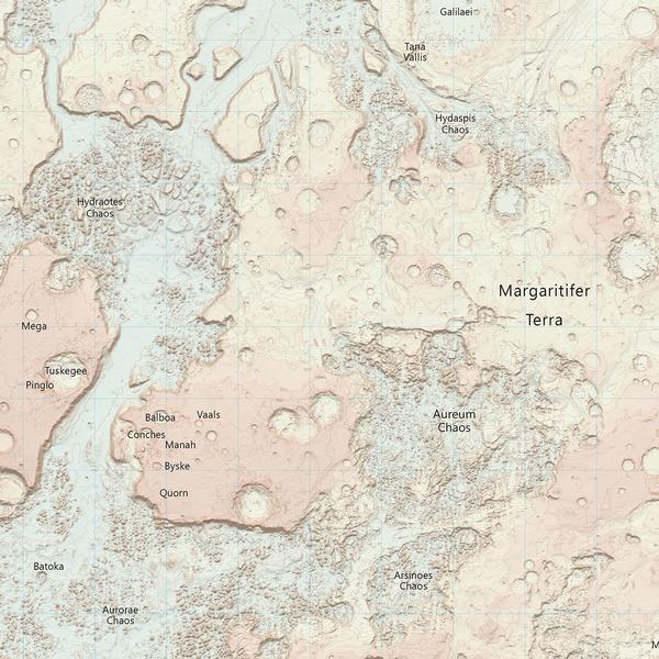 超级认真和酷,我们有了第一张火星地图!