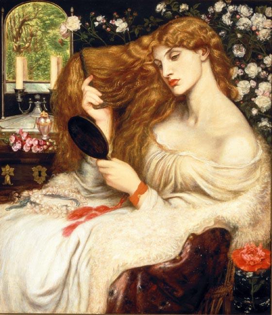 画面中莉莉丝被红罂粟(象征死亡与愉悦)与蔷薇(代表爱情)环绕,手持