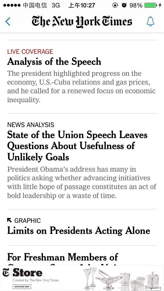 纽约时报iOS版本的APP内使用的是哪种字体?