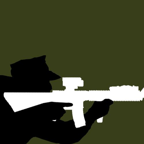 自己画的,陆战队员卧姿射击剪影.