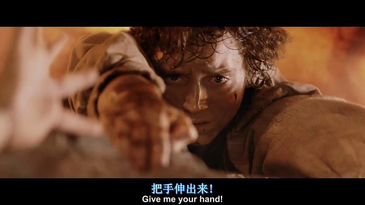 魔戒中为什么山姆对弗罗多说"give me your hand"弗罗多没伸手,喊"