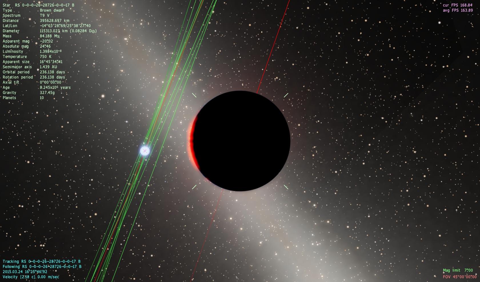 图中蓝色恒星旁边的黑色行星是什么类型的天体?