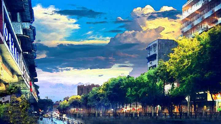 新海诚风格的画面是手绘的还是 photoshop 就可以达到