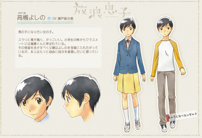 一个长得像女孩子也想变成女孩子的男孩子,一个长得像男孩子也想变成