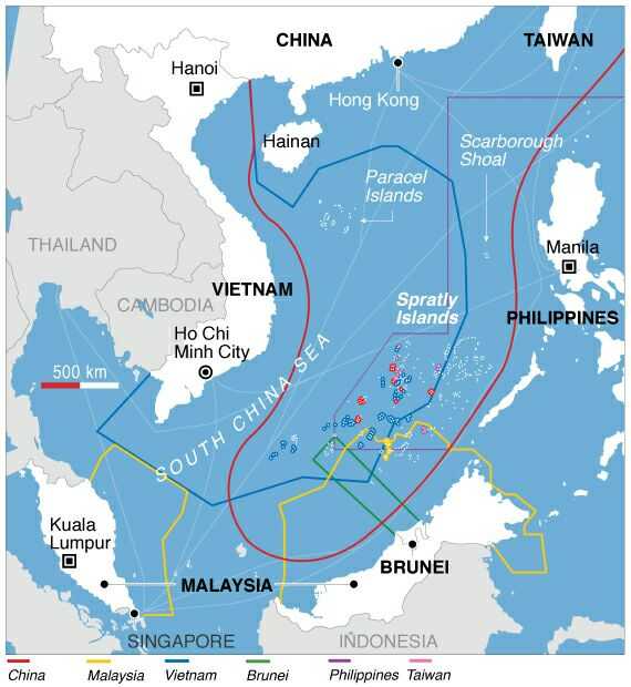看看人家越南菲律宾都快把领海划到海南岛了,你还觉得九段线过分吗?