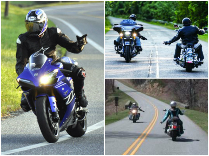 一旦你骑着你心爱的摩托车上路,你瞬间就成为了riders on the road的