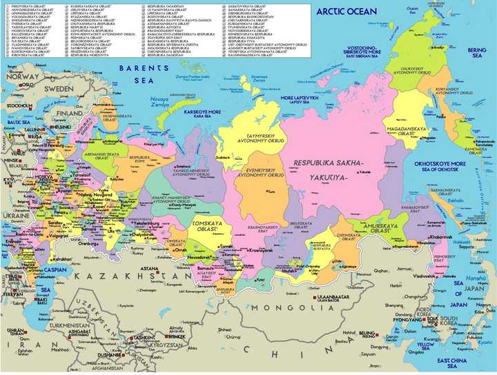 如果俄罗斯解体欧亚地图将会变成什么样