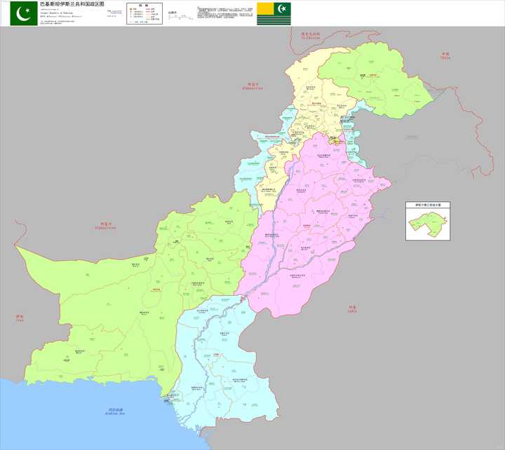 答案链接:地图看世界:巴基斯坦 - 地图,地理与区域 - 知乎专栏 来源