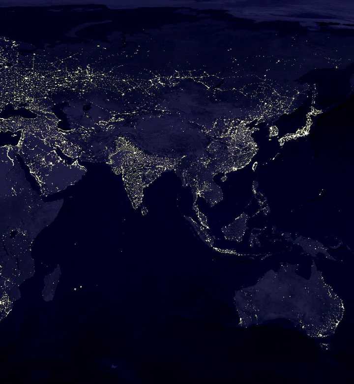 这张全球夜景卫星图是真的么?