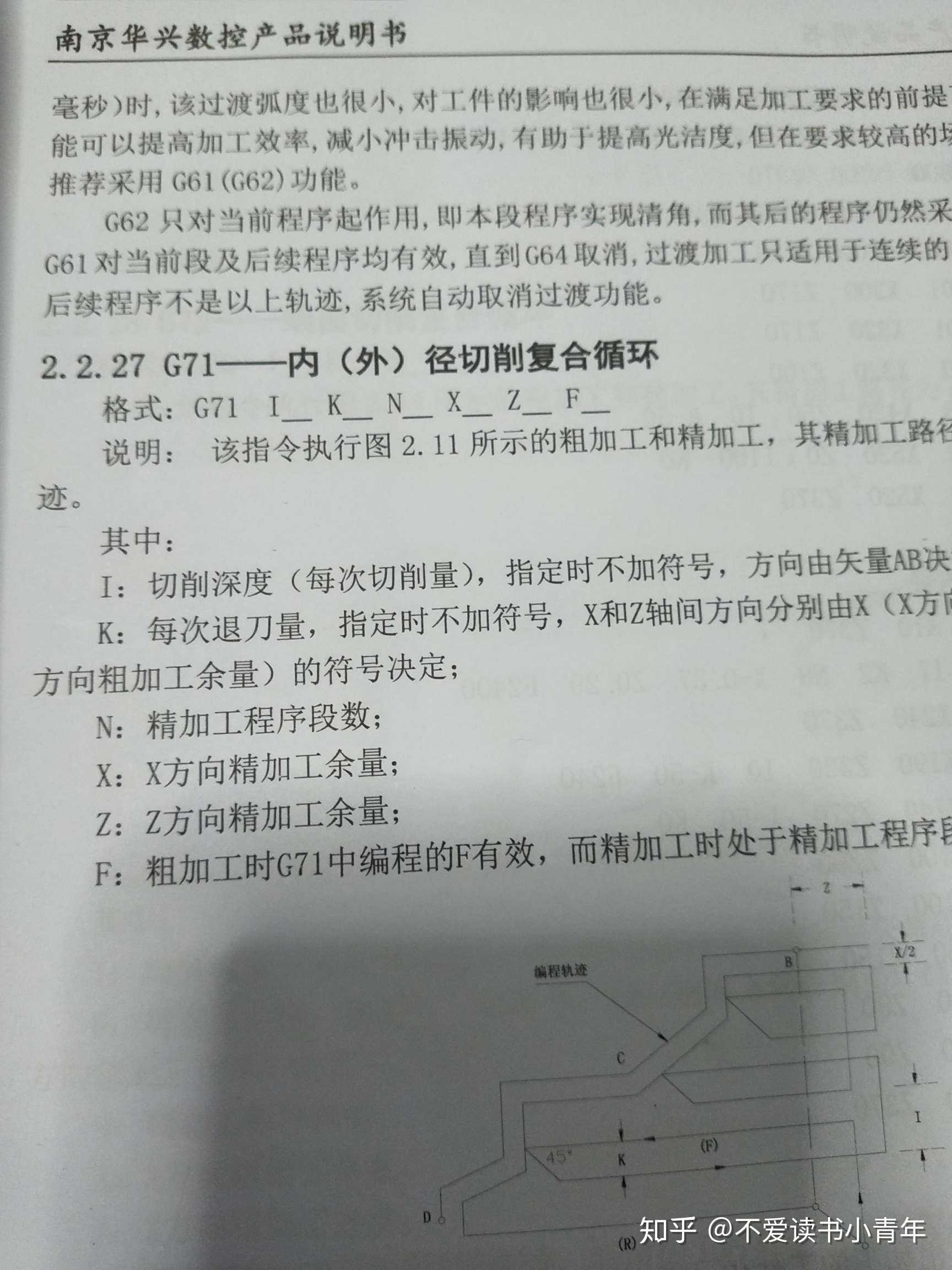 华兴数控wa 96td 用g 71怎么编程,外径140,槽底120,怎么用g 71 i k n