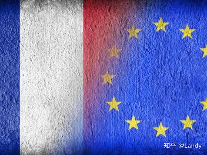 法国国旗与欧盟盟旗