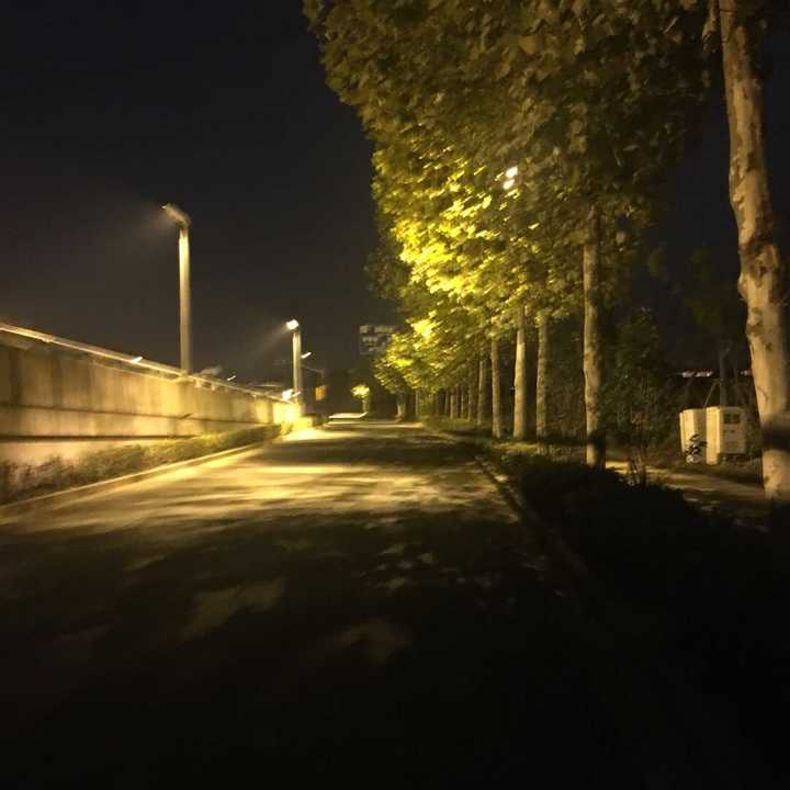 一个人深夜从昌吉东路走回的路上