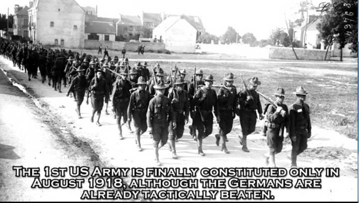1918年8月,美国远征军第1集团军终于编训完毕.