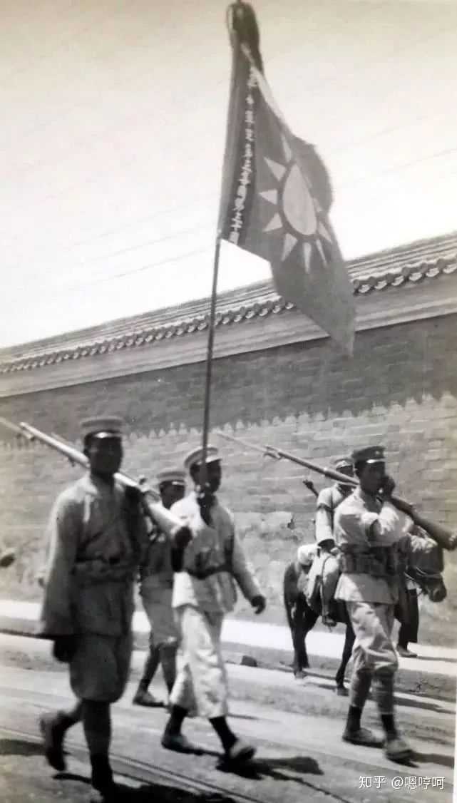 1928年打着国民党旗帜入城的晋缓军