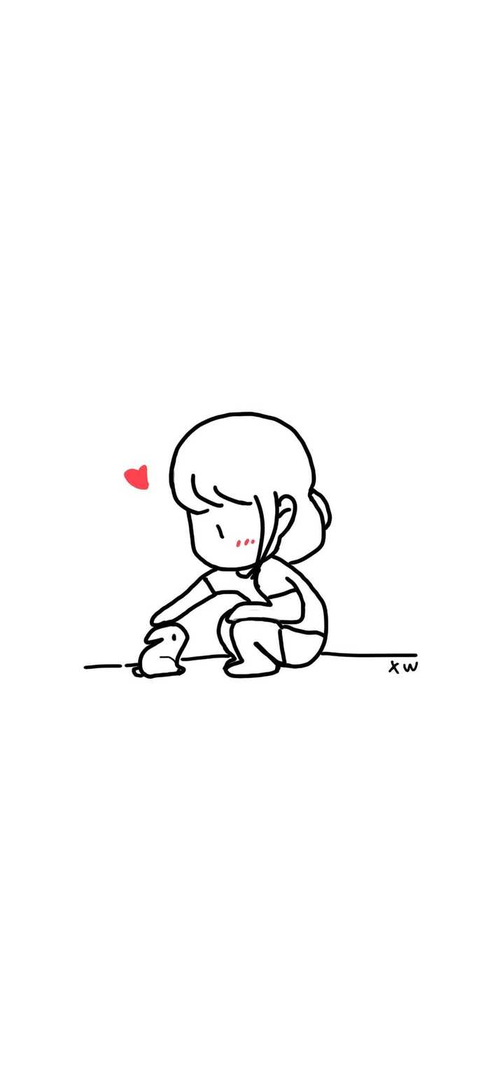 小女孩简笔画背景图有没有?