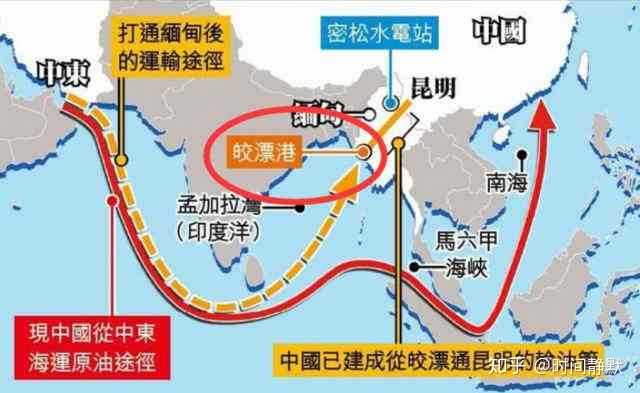 皎漂港 中缅油气管线