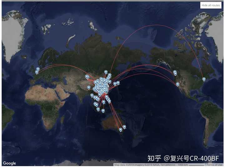 厦门航空航线图,应该是除了海航最不错的一个了