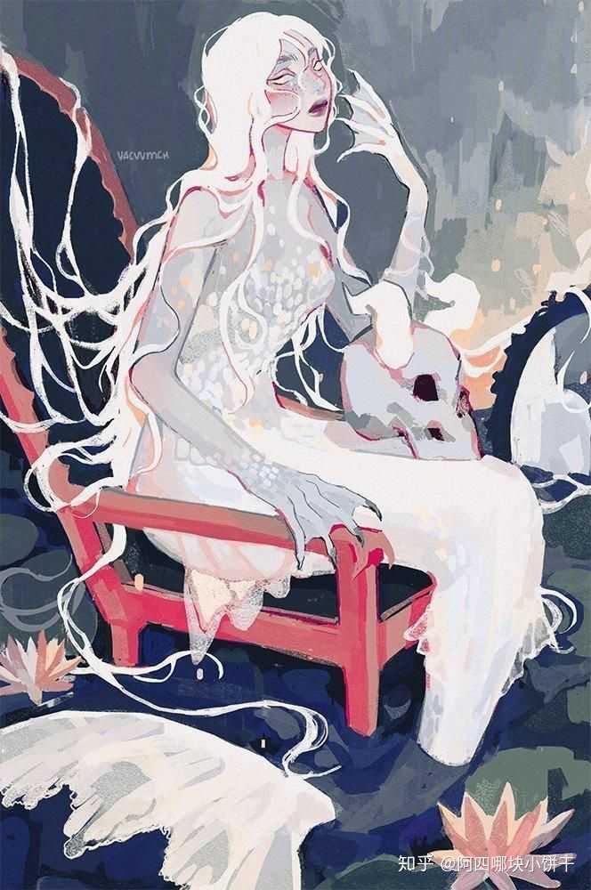 色彩妖魅的人物插画,好喜欢这种画风 插画师 vacuum  twi:vacuum