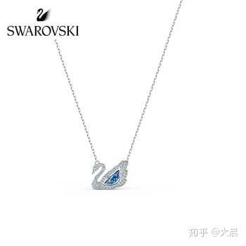 swarovski 施华洛世奇 蓝色天鹅 dancing swan 125周年纪念款 项链 镀