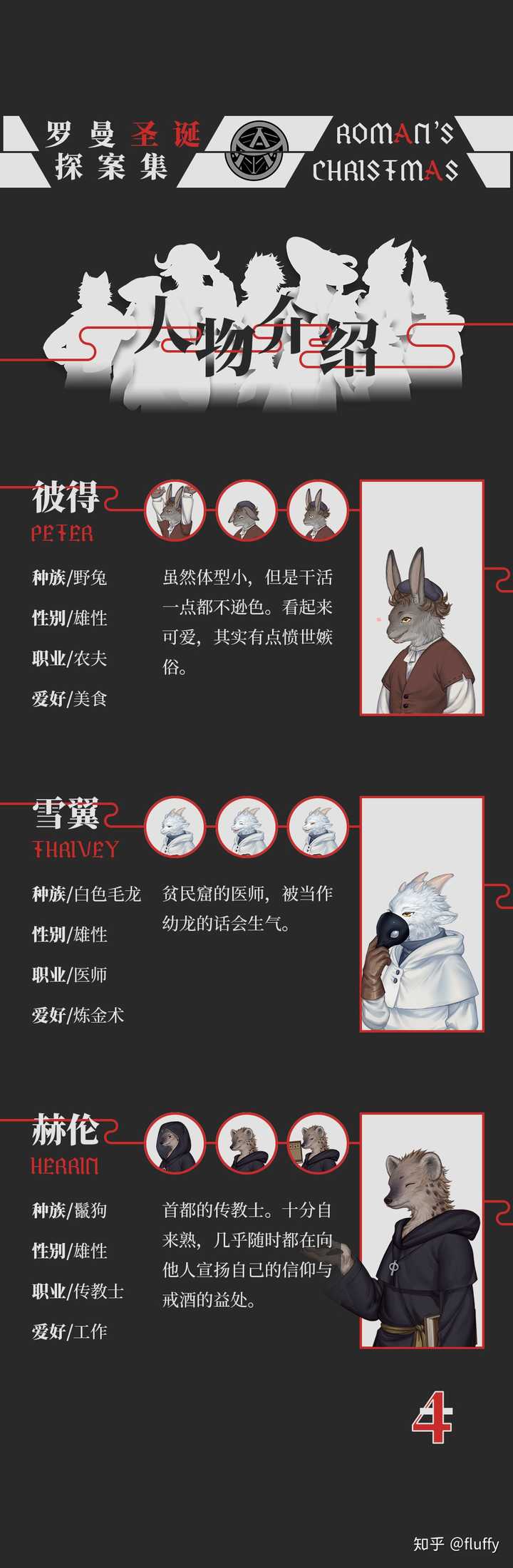 目前我们正在制作一款furry本格推理游戏,名字是《罗曼圣诞探案集》