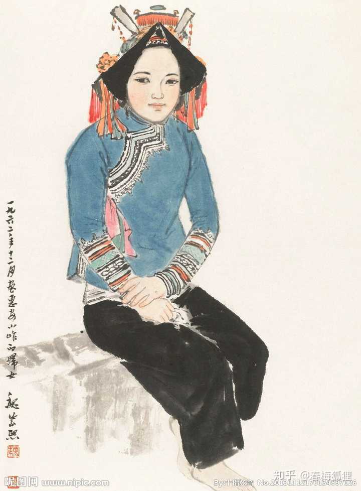 早期惠安女的形象,画家魏紫熙画于1962年