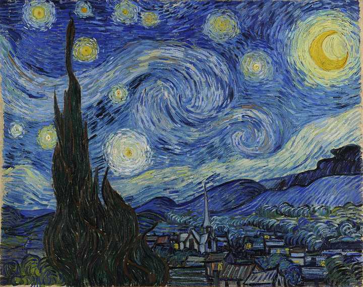 包括其最有名的画作《星夜》.