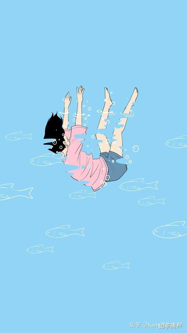 这个图,感觉和自己很像,慢慢的沉入海底,无法呼吸.