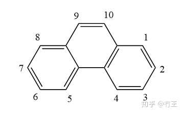 萘,恩,菲等稠环芳烃的国际通用编号都是固定的,不会因取代基而发生
