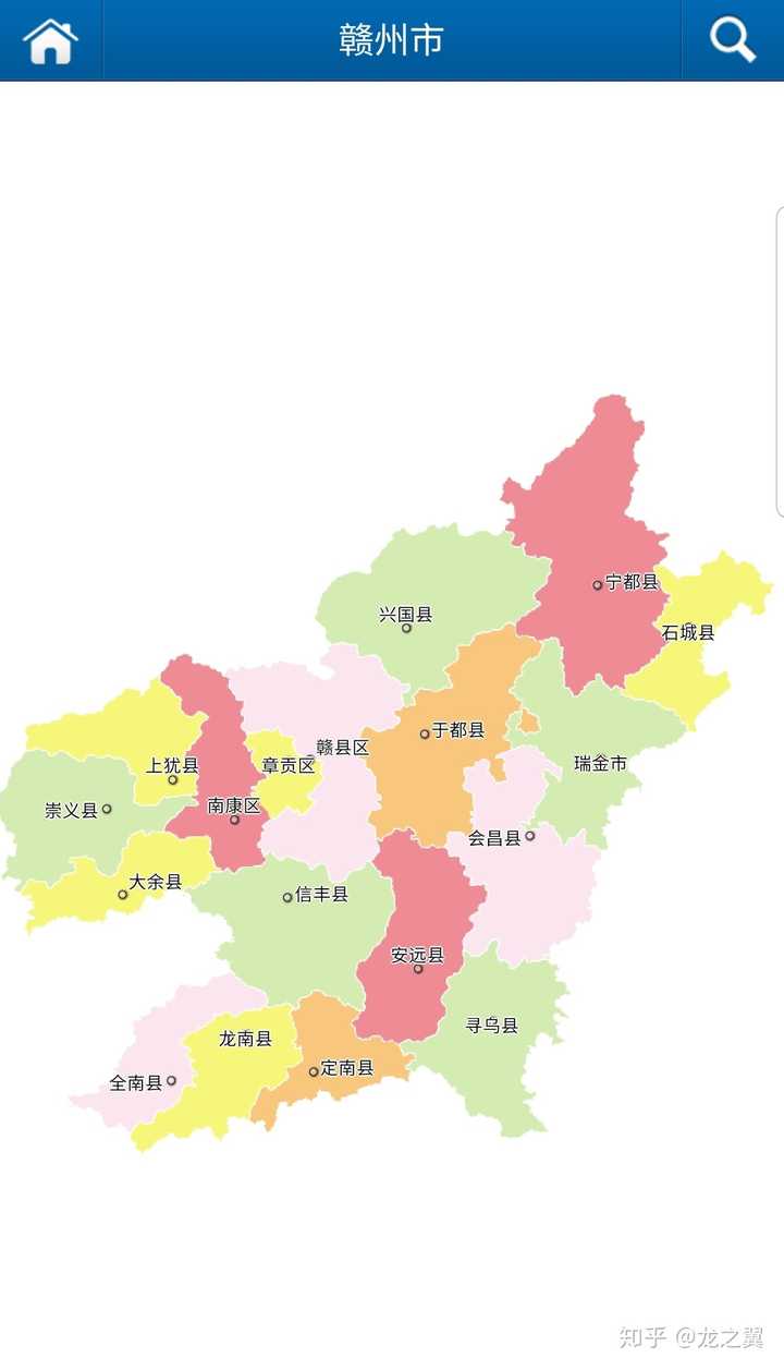 赣州市行政区划图