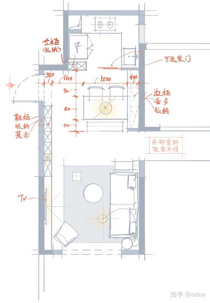 进门没有玄关,正对着餐厅,这个户型怎么合理设计动区