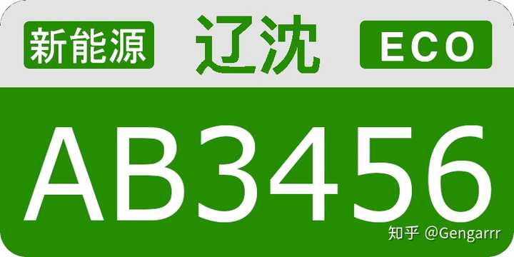 新能源牌照(相当于现行绿牌)