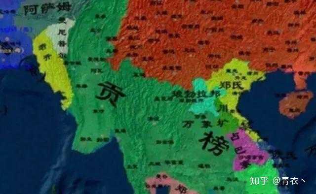 宫里雁死后,抗缅同盟木邦莽底亦战死,贡榜王朝立莽底弟弟罕黑当木