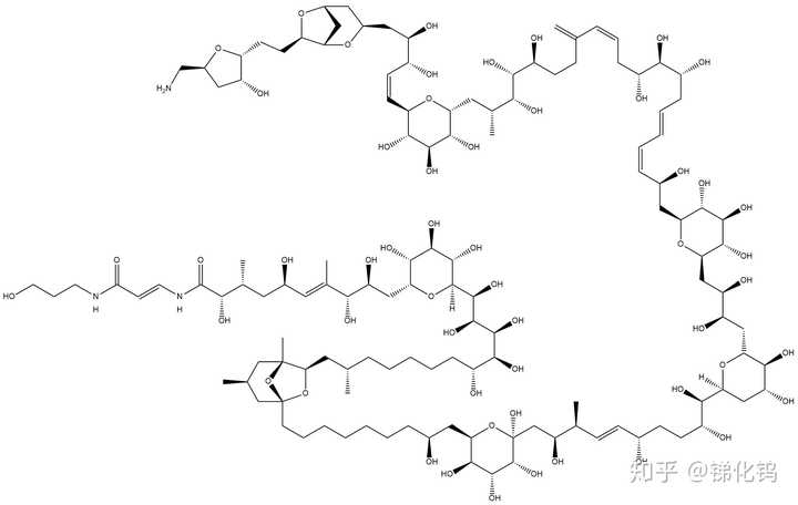 神秘的岩沙海葵毒素结构式