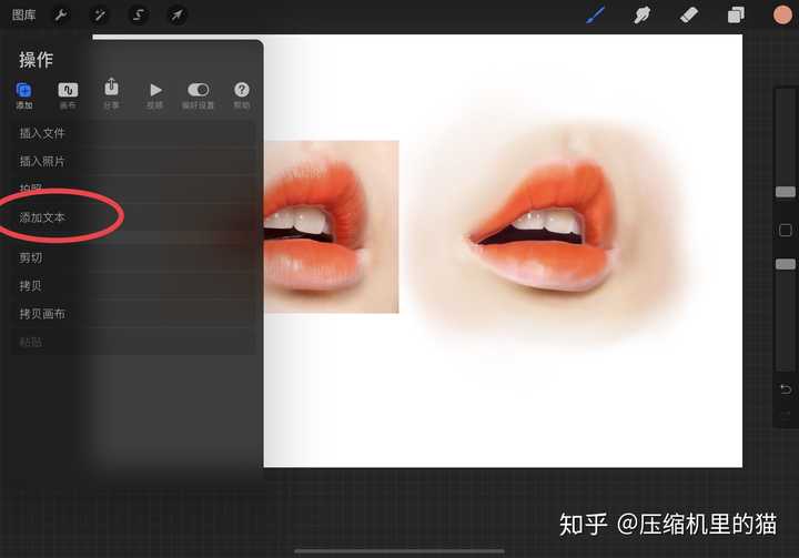 procreate怎么添加文字?