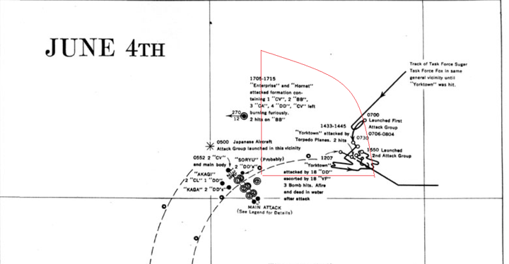 中途岛海战时,日本飞龙号的飞机跟踪炸了约克城,为啥没发现企业号和大
