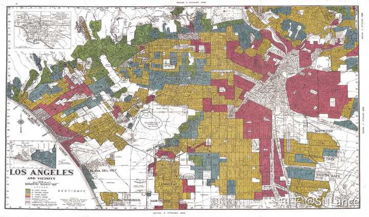 洛杉矶的种族隔离规划 (redlining)