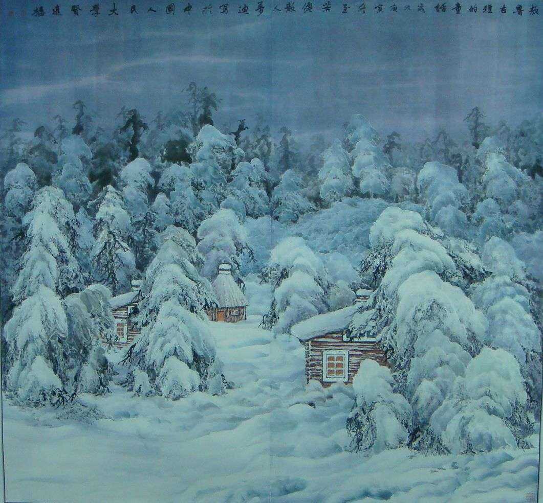 吴梦迪冰雪画作品欣赏