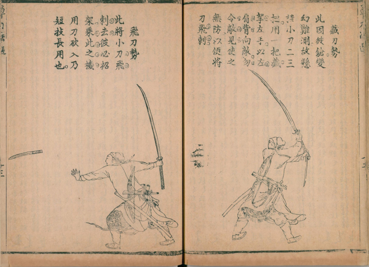 明代的《单刀法选》,来源于日本刀法,其中也有飞刀技.