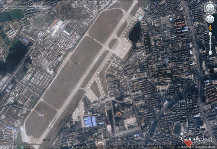 武汉以前的王家墩机场 2005年卫星图