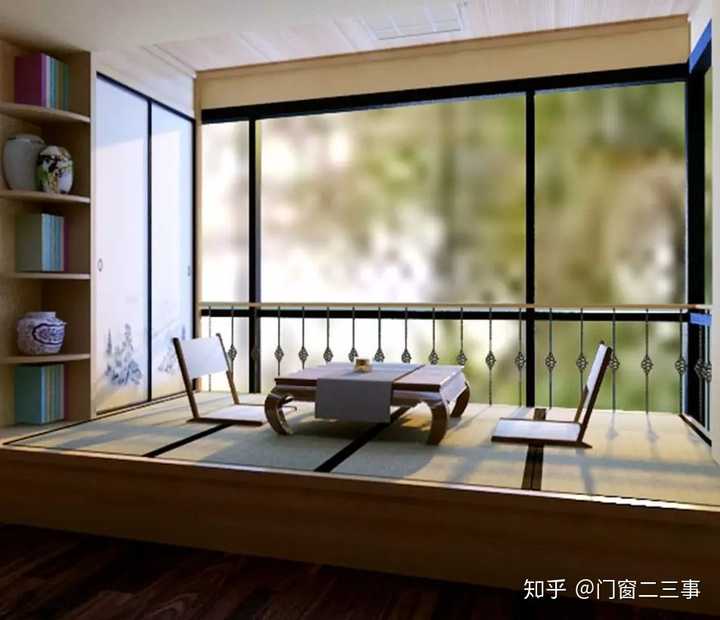 如果你喜欢喝茶的话,也可以把阳台抬高,规划成一个小榻榻米区域.