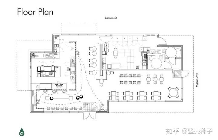 星巴克的一个门店平面,你再体会一下