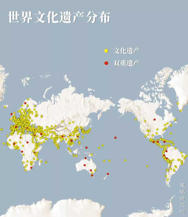 世界文化遗产分布,制图@张靖&amp;巩向杰/星球研究所