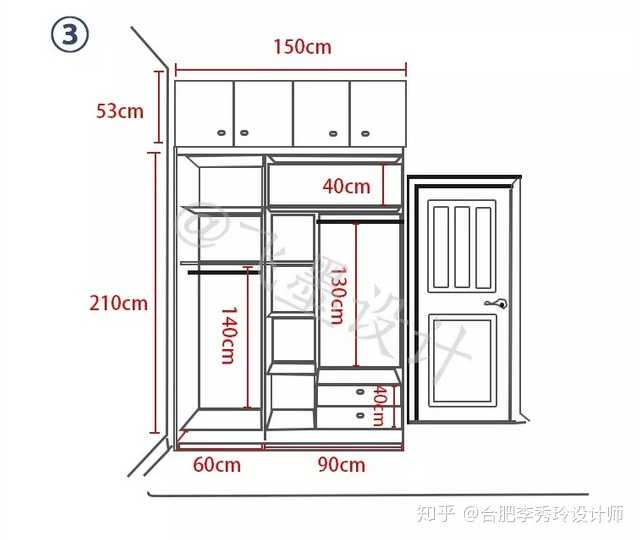 衣柜尺寸构造详解!