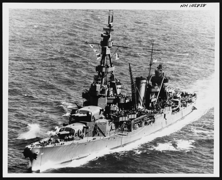 彭萨科拉,一艘典型的早期美国重巡洋舰,装甲薄弱,重心过高,而且火炮才
