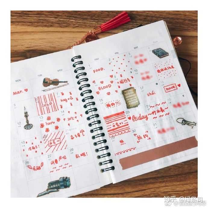 新买了一本手账本请问这种格式该怎么用?