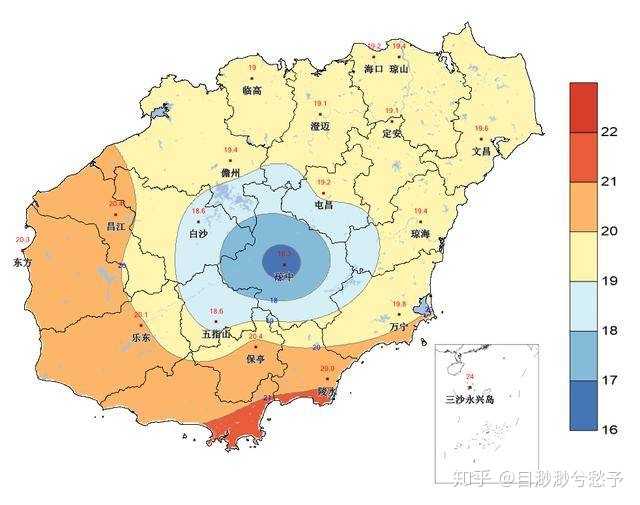 四周低的地形,其中中部为五指山脉,四周为台地和丘陵,而对海南气候