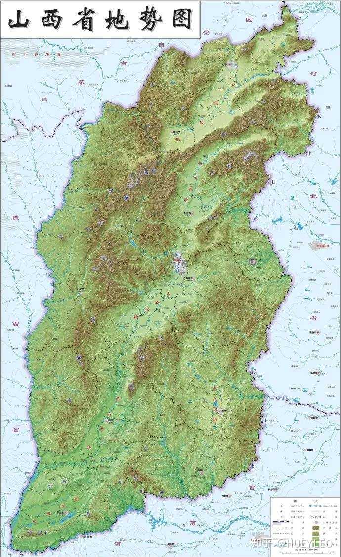 山西山脉众多,使得只有中间几个平原和盆地适合建城市.