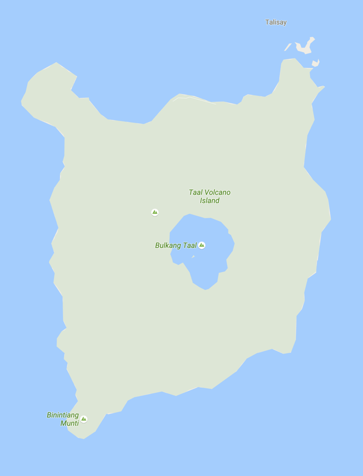 这座小岛位于菲律宾吕宋岛上的塔阿尔湖中的塔阿尔火山的火山湖,反正