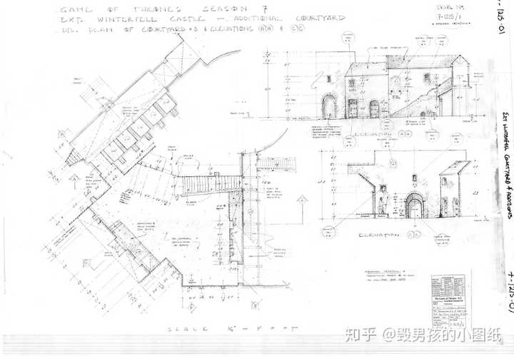 临冬城庭院施工设计图