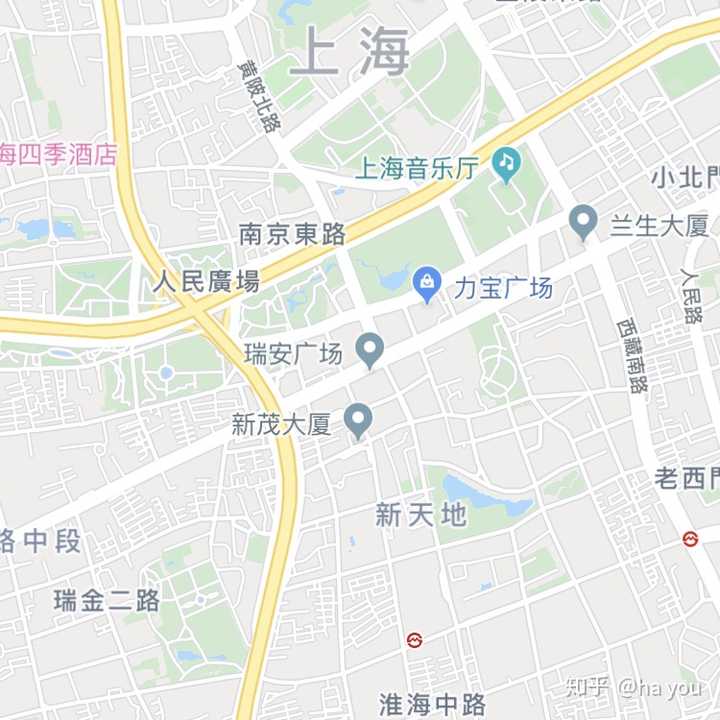 上海市中心人民广场一带